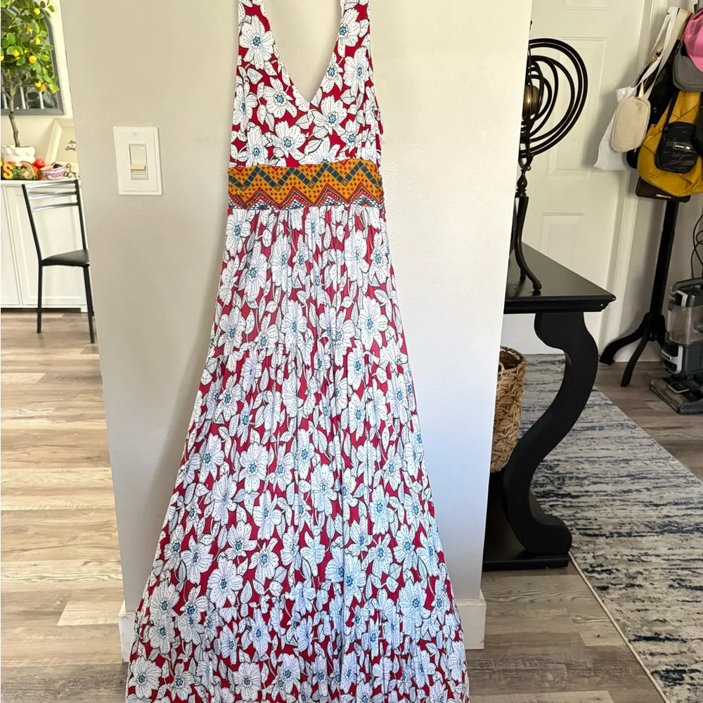 Maeve Anthropologie Auden floral aztec maxi Dress‎